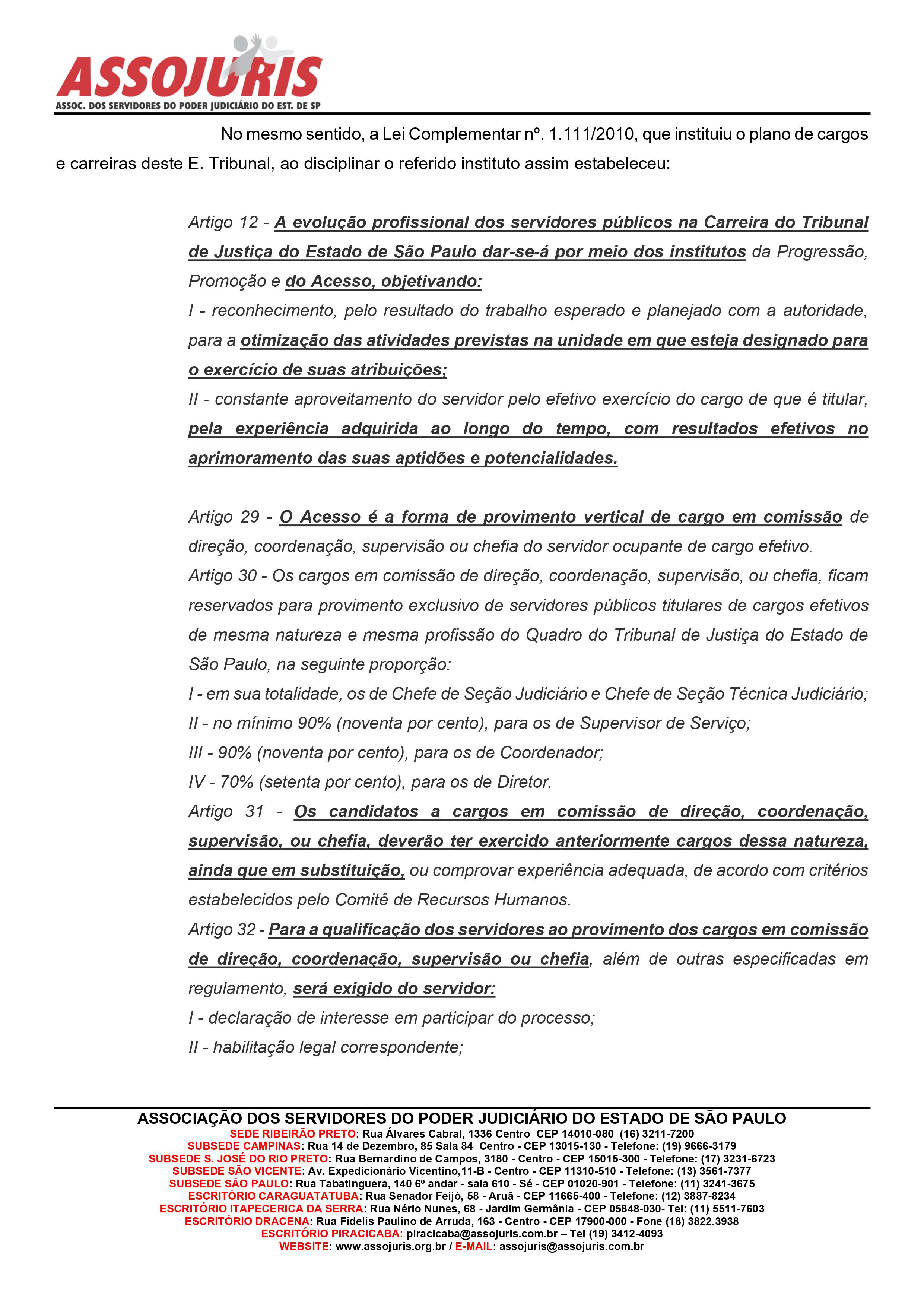 ASSOJURIS BUSCA IMPLEMENTAÇÃO DO INSTITUTO DO ACESSO