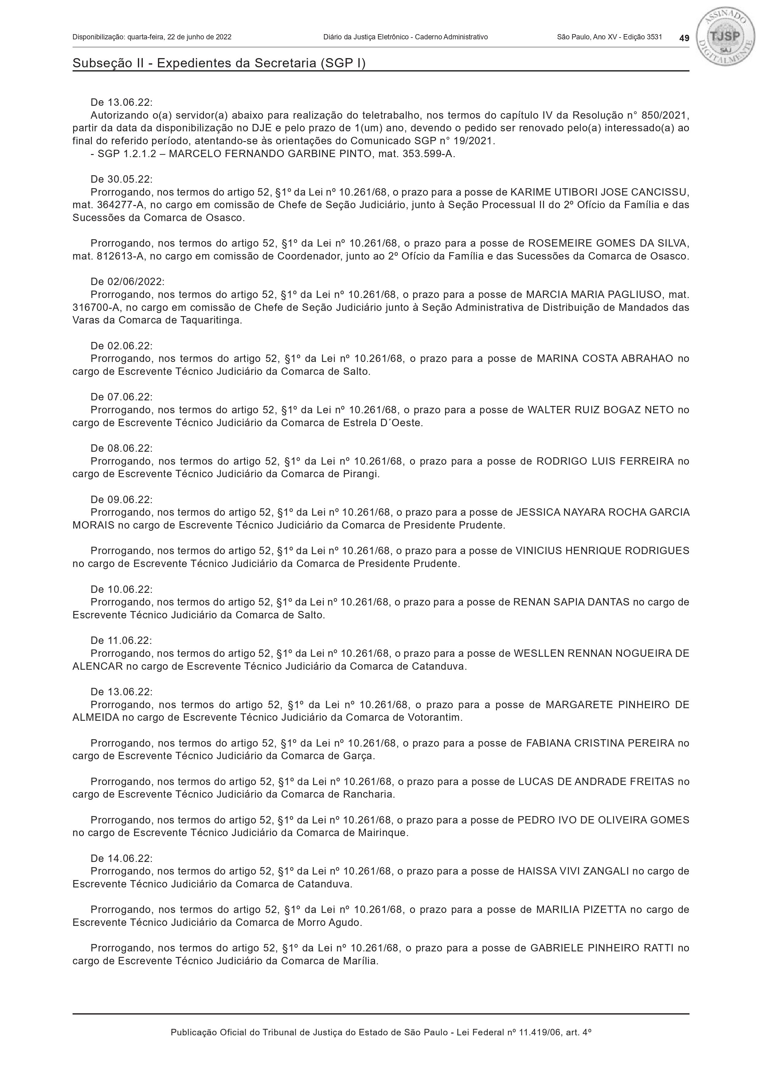 ASSOJURIS BUSCA IMPLEMENTAÇÃO DO INSTITUTO DO ACESSO