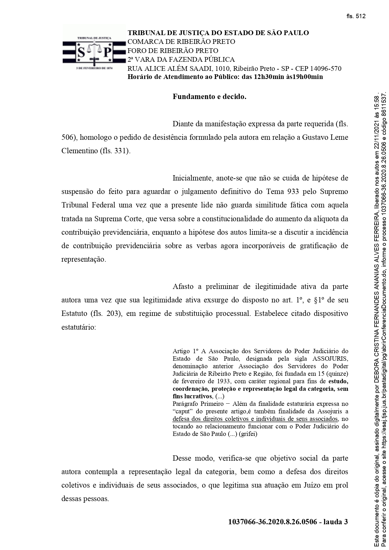 Decisão favorável aos associados da ASSOJURIS afasta a incidência da contribuição previdenciária sobre verbas não incorporadas