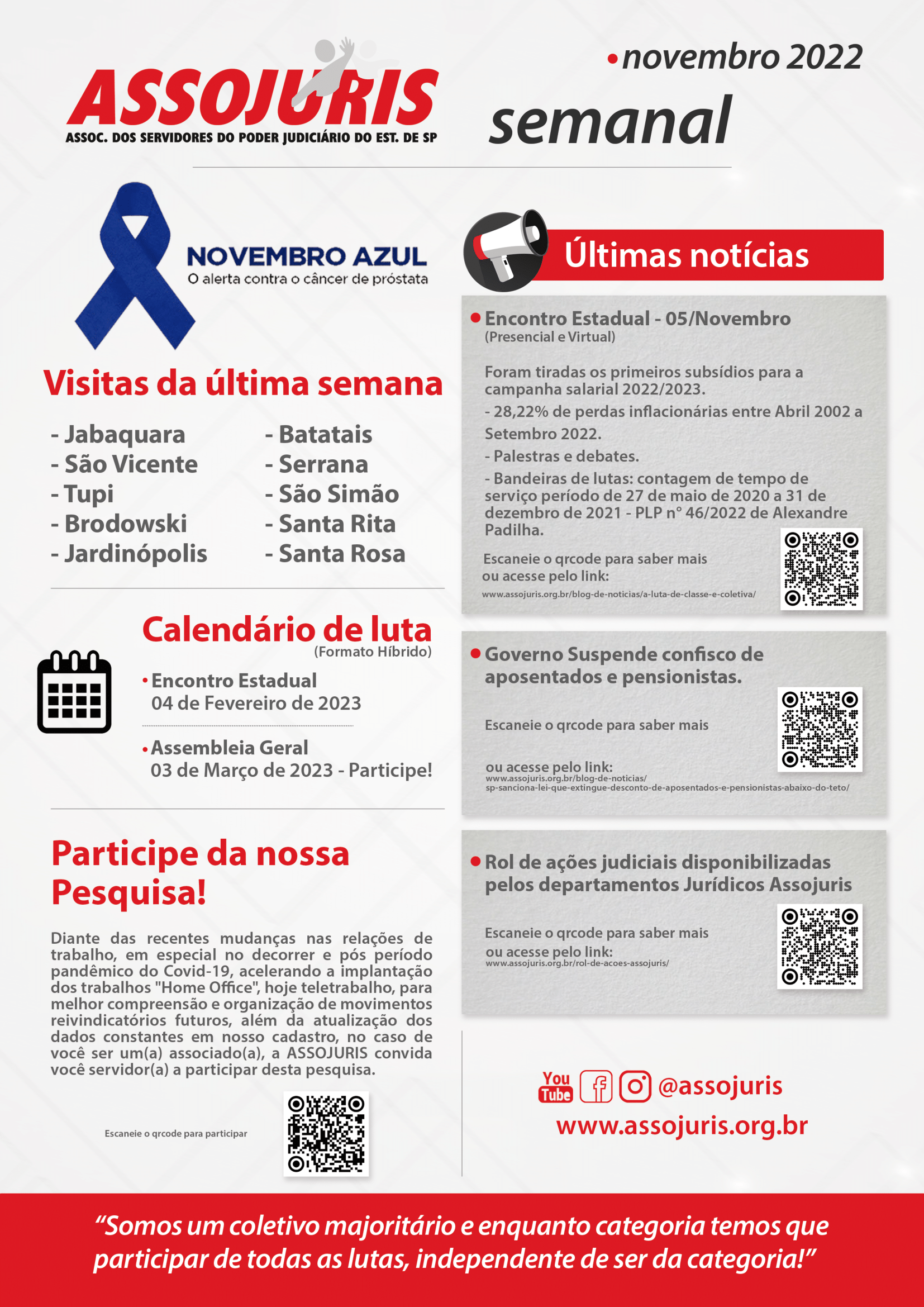 Servidores de RIBEIRÃO PRETO são visitados pela ASSOJURIS