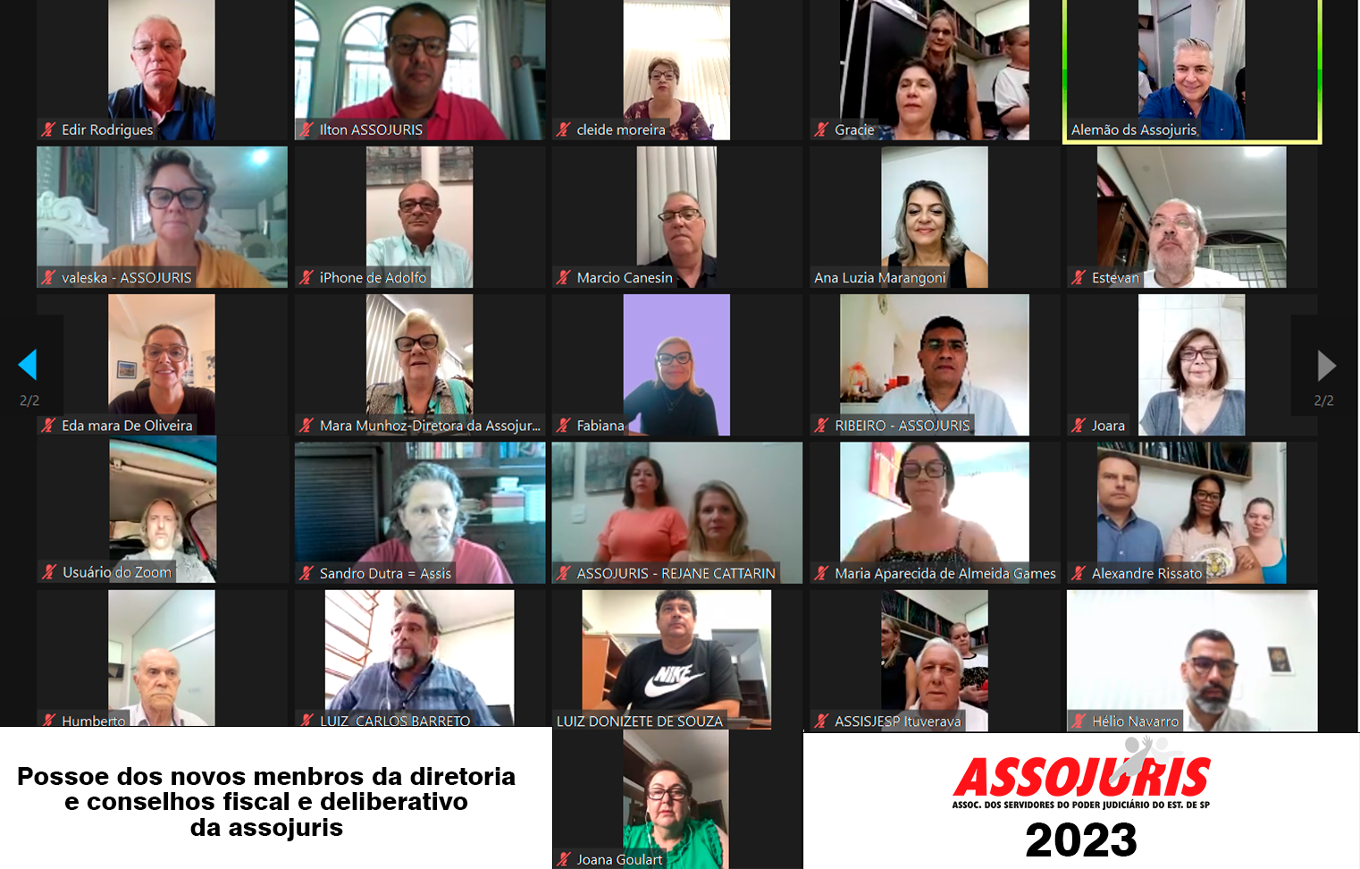 Empossados novos membros da diretoria executiva e dos conselhos da ASSOJURIS