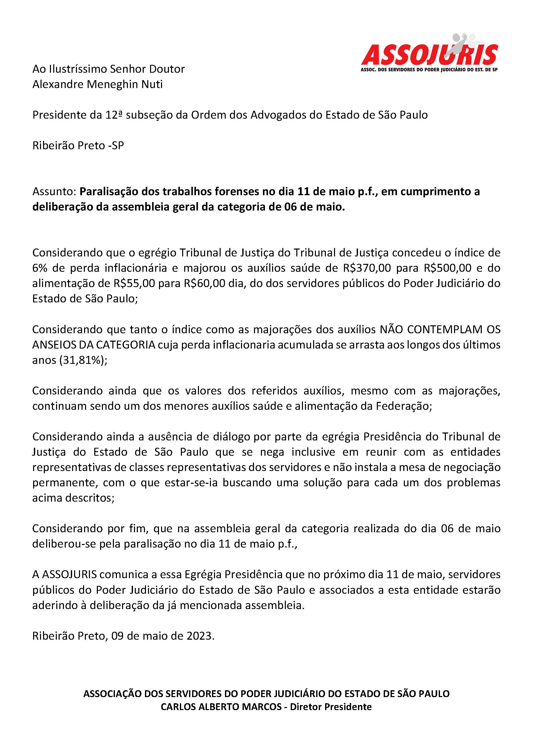 Reposta da OAB de Ribeirão Preto