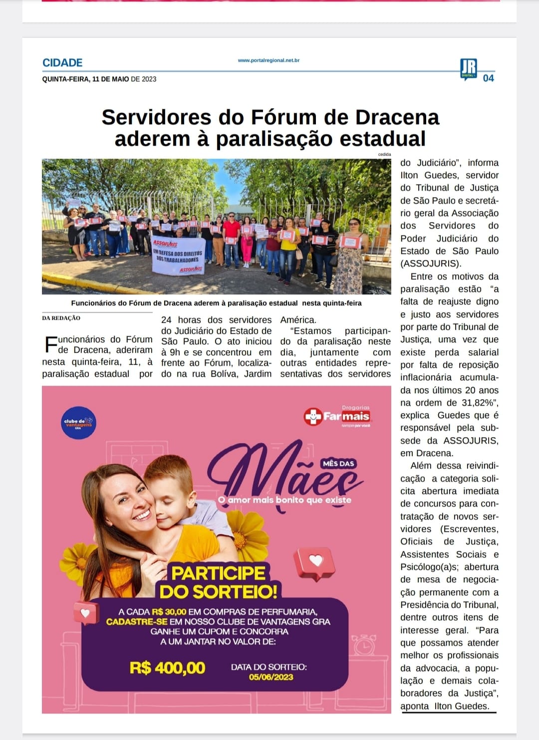 Servidores do fórum de Dracena estão parados