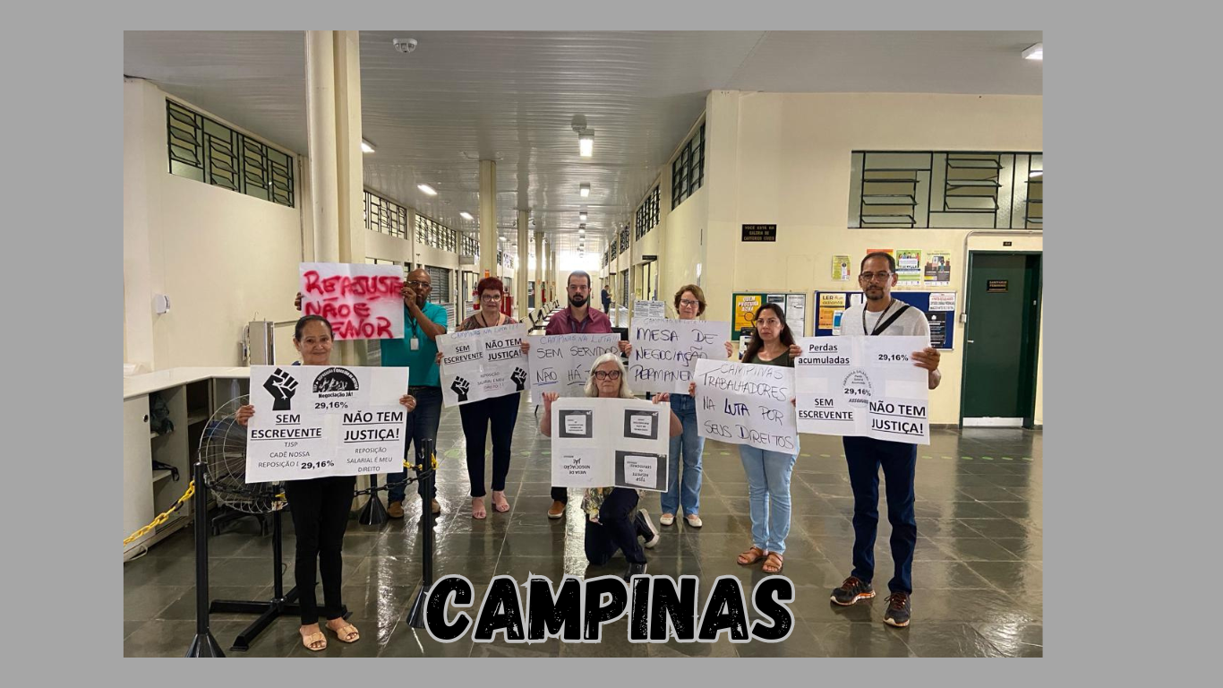 QUARTAS DE LUTA – Contra o descaso do TJ