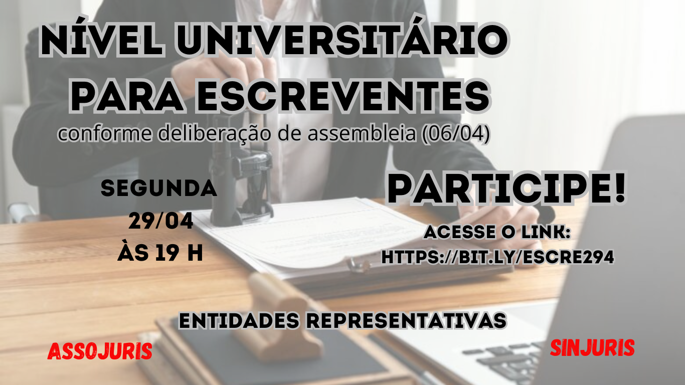 nivel universitário para escreventes
