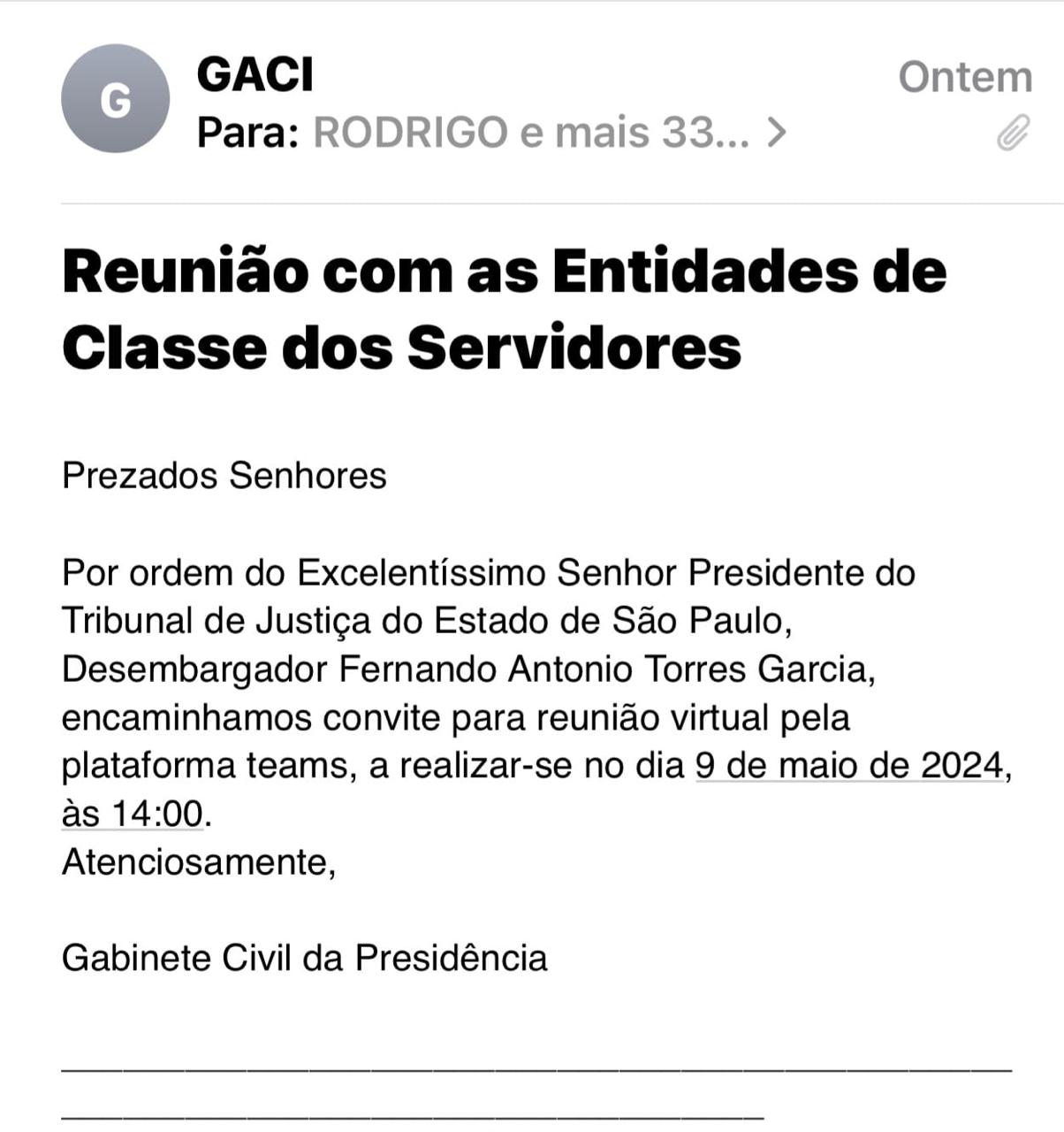 REUNIÃO COM A PRESIDÊNCIA DO TJSP