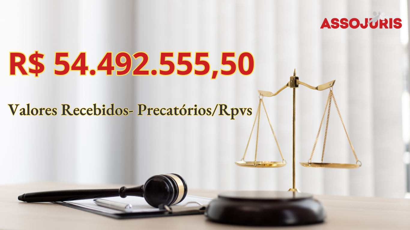 R$ 54.492.555,50 – Valores Recebidos – PrecatóriosRpvs (1)
