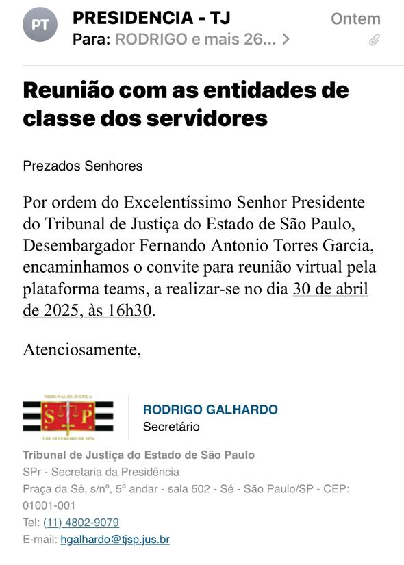 Presidência do TJSP dá início a Mesa de Negociação