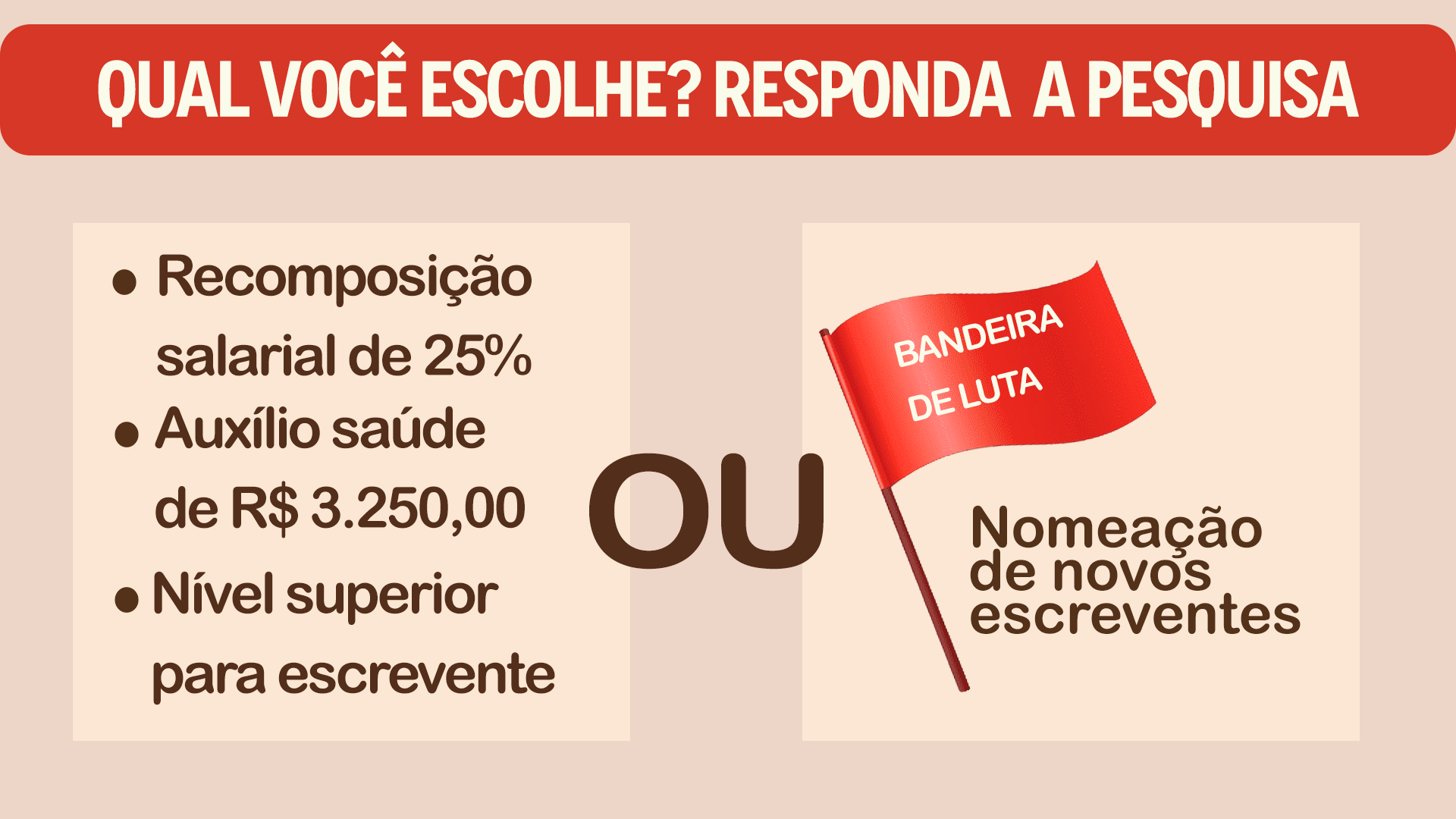 panfleto pesquisa greve
