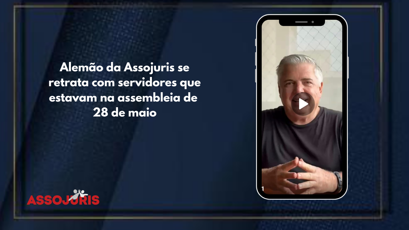 Alemão da Assojuris se trata com servidores que estavam na assembleia de 28 de maio.